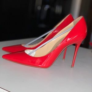 Christian Louboutin Iriza 100 Patent Pavot Pumps